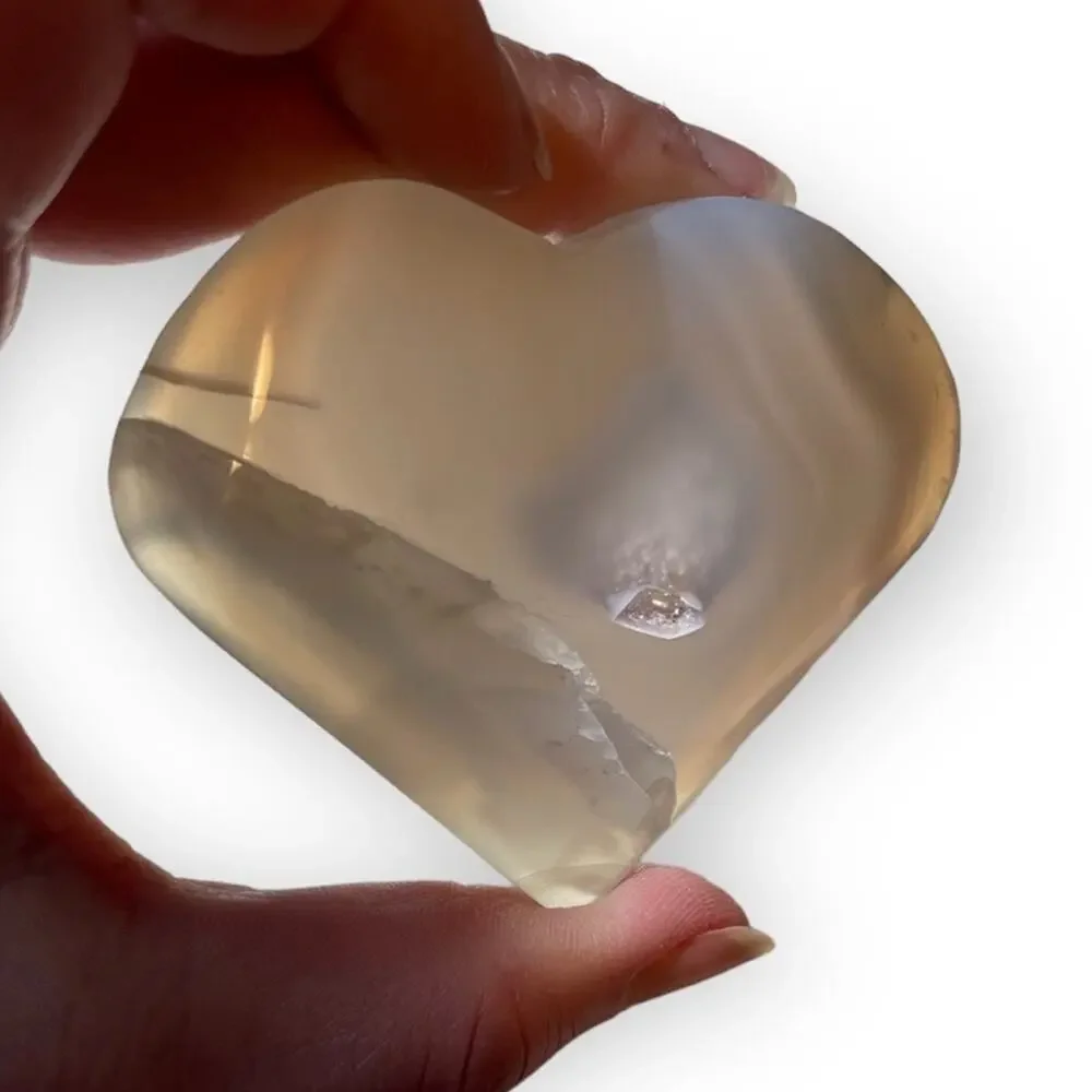 Gray Agate Heart #4